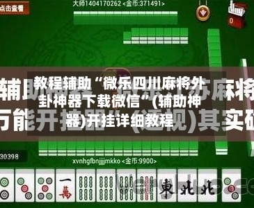 教程辅助“微乐四川麻将外卦神器下载微信”(辅助神器)开挂详细教程-第1张图片