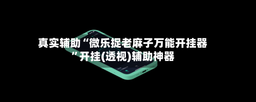 真实辅助“微乐捉老麻子万能开挂器	”开挂(透视)辅助神器-第2张图片