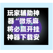 玩家辅助神器“微乐麻将必赢开挂神器下载安装”开挂(透视)辅助神器-第3张图片