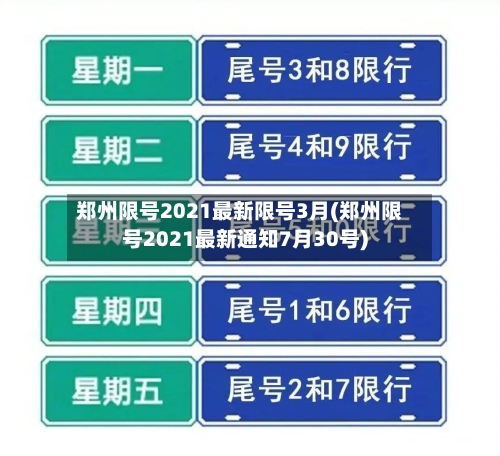 郑州限号2021最新限号3月(郑州限号2021最新通知7月30号)-第2张图片