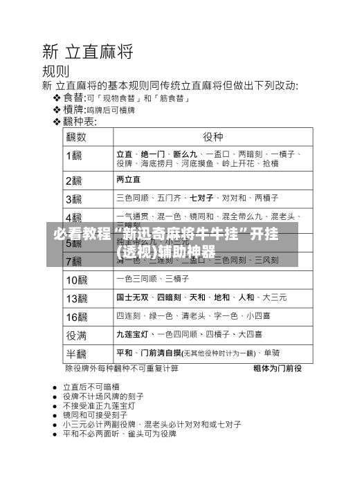 必看教程“新迅奇麻将牛牛挂	”开挂(透视)辅助神器-第1张图片