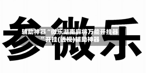 辅助神器“微乐湖南麻将万能开挂器”开挂(透视)辅助神器-第2张图片
