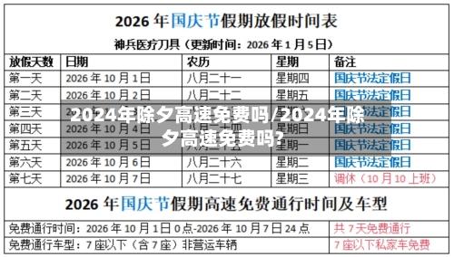 2024年除夕高速免费吗/2024年除夕高速免费吗?-第3张图片