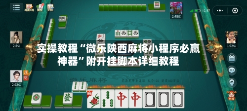 实操教程“微乐陕西麻将小程序必赢神器”附开挂脚本详细教程-第2张图片