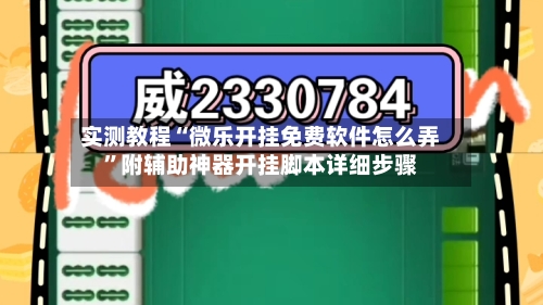 实测教程“微乐开挂免费软件怎么弄”附辅助神器开挂脚本详细步骤-第3张图片