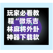 玩家必看教程“微乐吉林麻将外卦神器下载软件	”开挂神器{透视辅助}全揭秘-第2张图片
