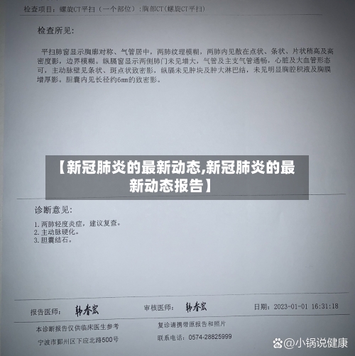 【新冠肺炎的最新动态,新冠肺炎的最新动态报告】-第1张图片