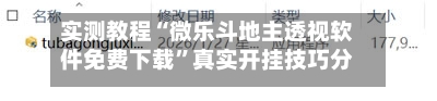 实测教程“微乐斗地主透视软件免费下载”真实开挂技巧分享-第2张图片