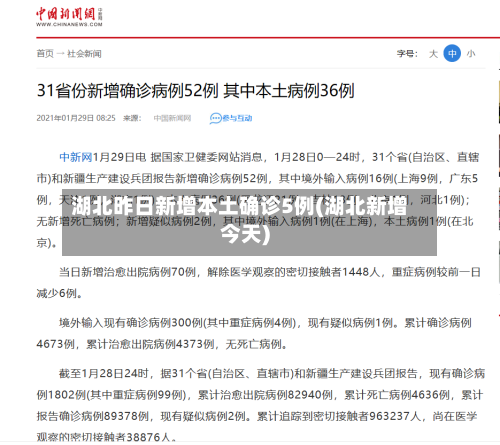 湖北昨日新增本土确诊5例(湖北新增今天)-第1张图片
