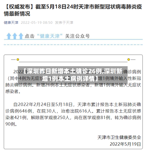 【深圳昨日新增本土确诊26例,深圳新增1例本土病例详情】-第2张图片