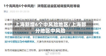 上海新增6个中风险地区/上海部分地区中风险-第2张图片