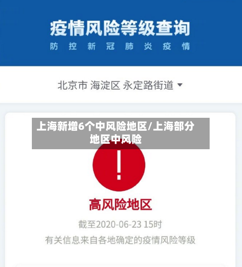 上海新增6个中风险地区/上海部分地区中风险-第1张图片