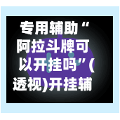 专用辅助“阿拉斗牌可以开挂吗	”(透视)开挂辅助脚本+详细开挂安装教程-第1张图片