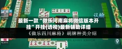 最新一款“微乐河南麻将微信版本开挂”开挂(透视)最新辅助详细-第3张图片