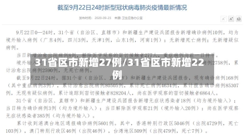 31省区市新增27例/31省区市新增22例-第2张图片