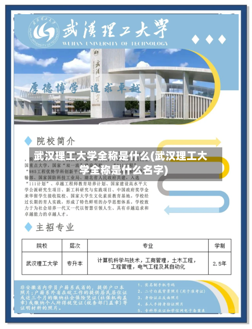 武汉理工大学全称是什么(武汉理工大学全称是什么名字)-第3张图片