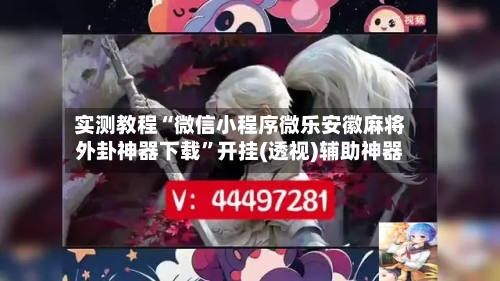 实测教程“微信小程序微乐安徽麻将外卦神器下载	”开挂(透视)辅助神器-第3张图片