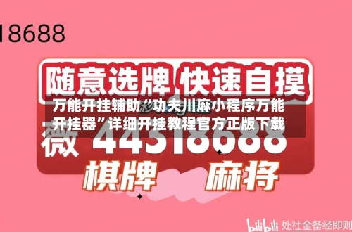 万能开挂辅助“功夫川麻小程序万能开挂器”详细开挂教程官方正版下载-第3张图片