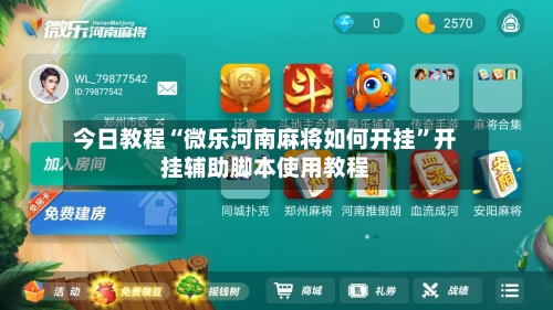 今日教程“微乐河南麻将如何开挂	”开挂辅助脚本使用教程-第2张图片