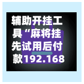 辅助开挂工具“麻将挂先试用后付款192.168.0.1”开挂(透视)最新辅助详细-第2张图片