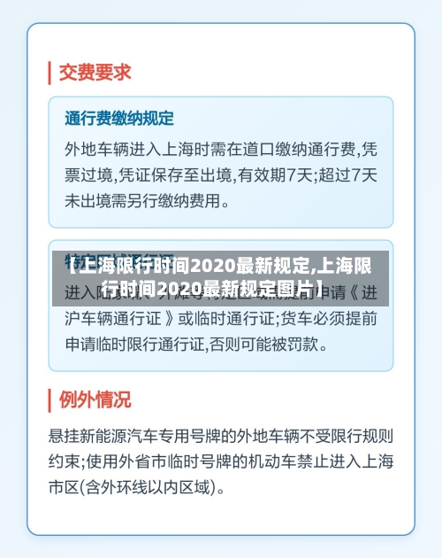 【上海限行时间2020最新规定,上海限行时间2020最新规定图片】-第1张图片