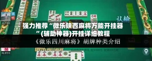 强力推荐“微乐陕西麻将万能开挂器”(辅助神器)开挂详细教程-第3张图片