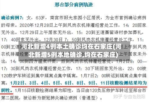 河北新增4例本土确诊均在石家庄(河北新增5例本地确诊,均在石家庄)-第2张图片