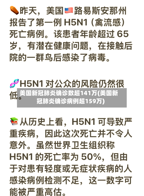 美国新冠肺炎确诊数超141万(美国新冠肺炎确诊病例超159万)-第1张图片