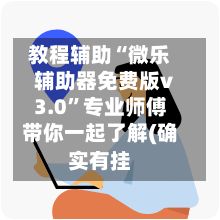 教程辅助“微乐辅助器免费版v3.0	”专业师傅带你一起了解(确实有挂-第2张图片