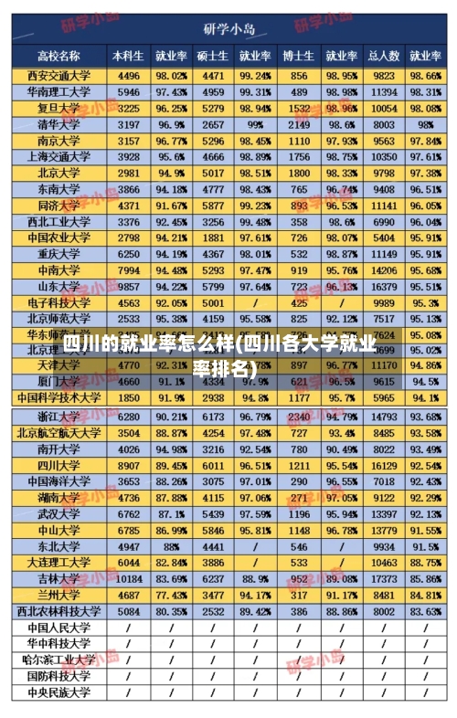 四川的就业率怎么样(四川各大学就业率排名)-第3张图片