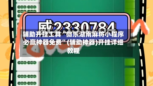 辅助开挂工具“微乐湖南麻将小程序必赢神器免费”(辅助神器)开挂详细教程-第2张图片