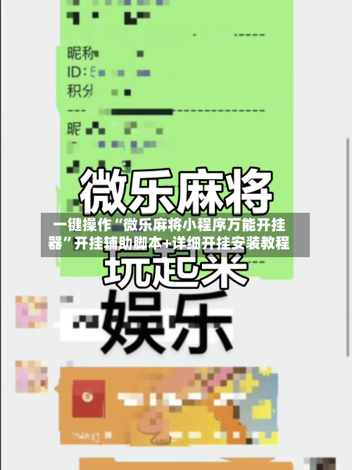 一键操作“微乐麻将小程序万能开挂器	”开挂辅助脚本+详细开挂安装教程-第2张图片