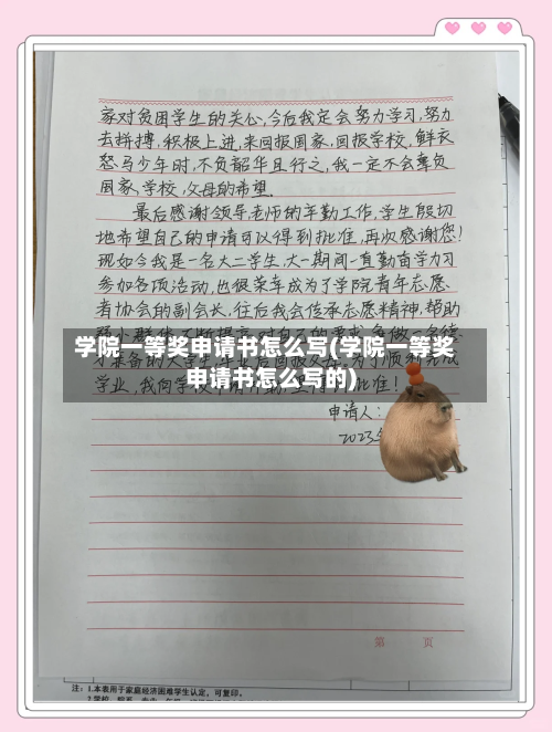 学院一等奖申请书怎么写(学院一等奖申请书怎么写的)-第1张图片