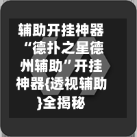 辅助开挂神器“德扑之星德州辅助	”开挂神器{透视辅助}全揭秘-第1张图片