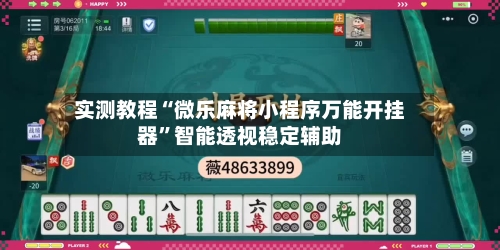 实测教程“微乐麻将小程序万能开挂器	”智能透视稳定辅助-第2张图片