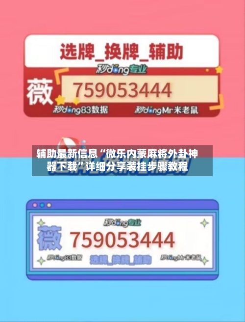 辅助最新信息“微乐内蒙麻将外卦神器下载”详细分享装挂步骤教程-第2张图片