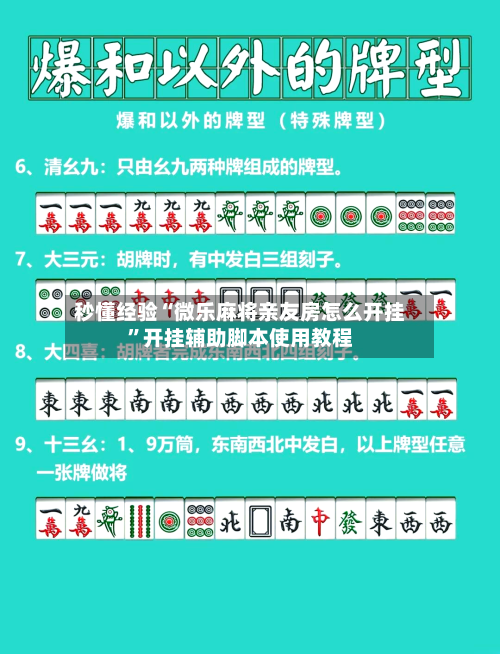 秒懂经验“微乐麻将亲友房怎么开挂”开挂辅助脚本使用教程-第1张图片