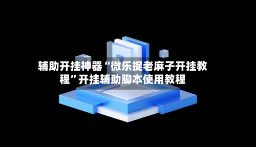 辅助开挂神器“微乐捉老麻子开挂教程”开挂辅助脚本使用教程-第2张图片