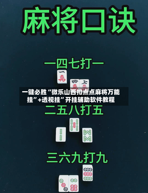 一键必胜“微乐山西扣点点麻将万能挂”+透视挂	”开挂辅助软件教程-第3张图片