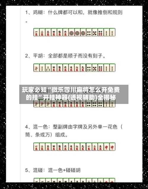 玩家必知“微乐四川麻将怎么开免费的挂”开挂神器{透视辅助}全揭秘-第3张图片