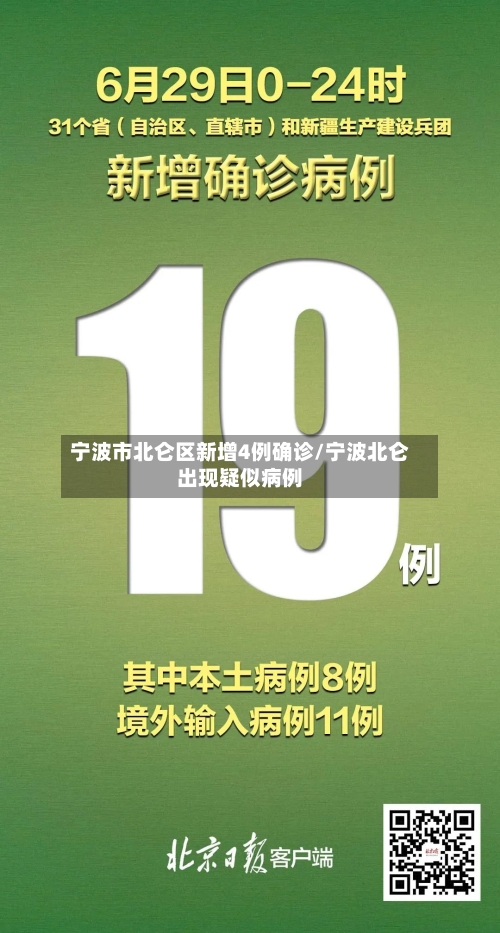 宁波市北仑区新增4例确诊/宁波北仑出现疑似病例-第1张图片