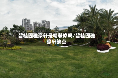 碧桂园雅豪轩是精装修吗/碧桂园雅豪轩缺点-第1张图片