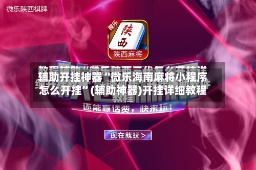 辅助开挂神器“微乐海南麻将小程序怎么开挂”(辅助神器)开挂详细教程-第2张图片