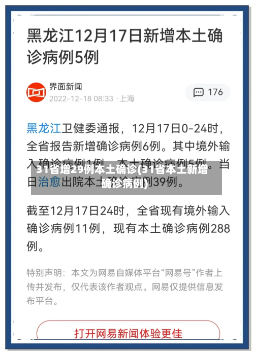 31省增29例本土确诊(31省本土新增确诊病例)-第2张图片