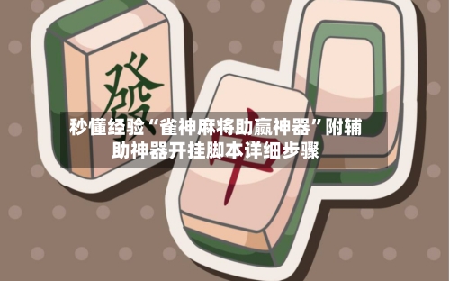 秒懂经验“雀神麻将助赢神器”附辅助神器开挂脚本详细步骤-第1张图片