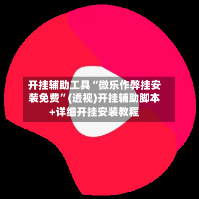 开挂辅助工具“微乐作弊挂安装免费”(透视)开挂辅助脚本+详细开挂安装教程-第2张图片
