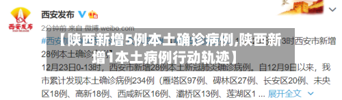 【陕西新增5例本土确诊病例,陕西新增1本土病例行动轨迹】-第2张图片