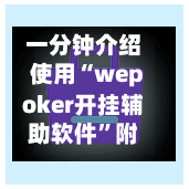 一分钟介绍使用“wepoker开挂辅助软件	”附辅助神器开挂脚本详细步骤-第2张图片