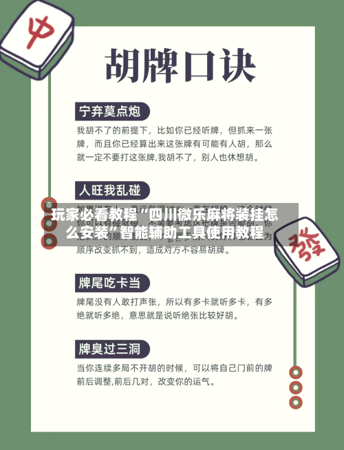 玩家必看教程“四川微乐麻将装挂怎么安装”智能辅助工具使用教程-第3张图片