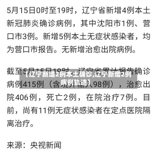 【辽宁新增2例本土确诊,辽宁新增2例病例轨迹】-第2张图片